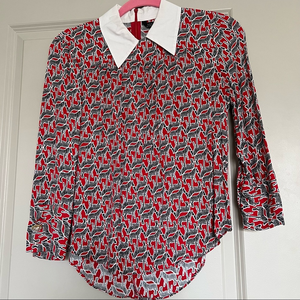 Zebra Print 3/4 sleeve blouse